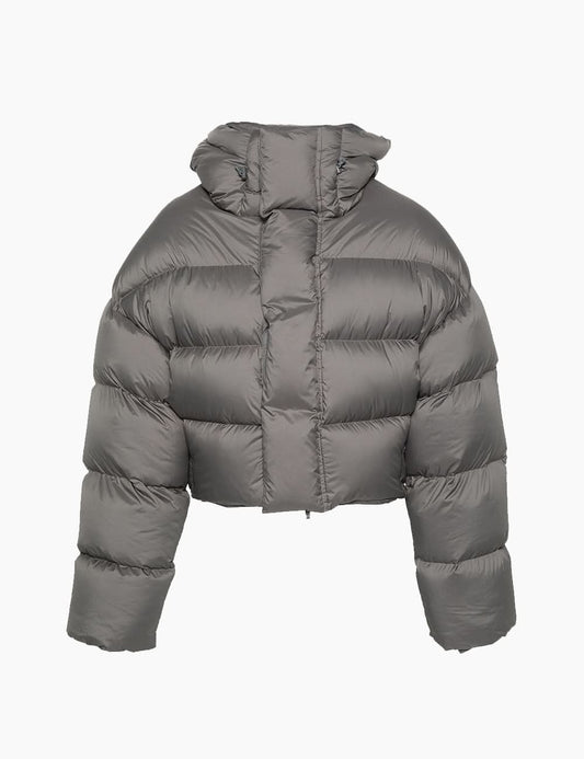 Gray high-neck  jacket